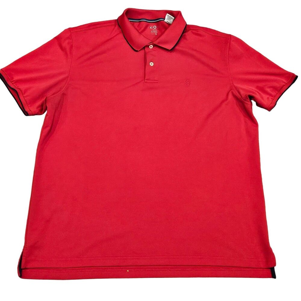 IZOD Performance Men's Red Short Sleeve Polo Polyester Golf Shirt Size XL
